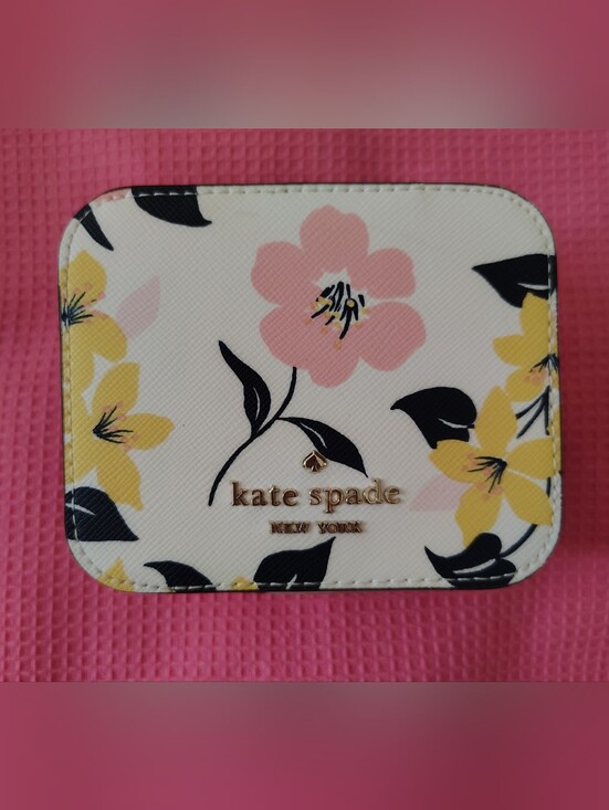 kate spade Other - Kate Spade Floral Leather Jewelry Travel Case 4" X 3".
